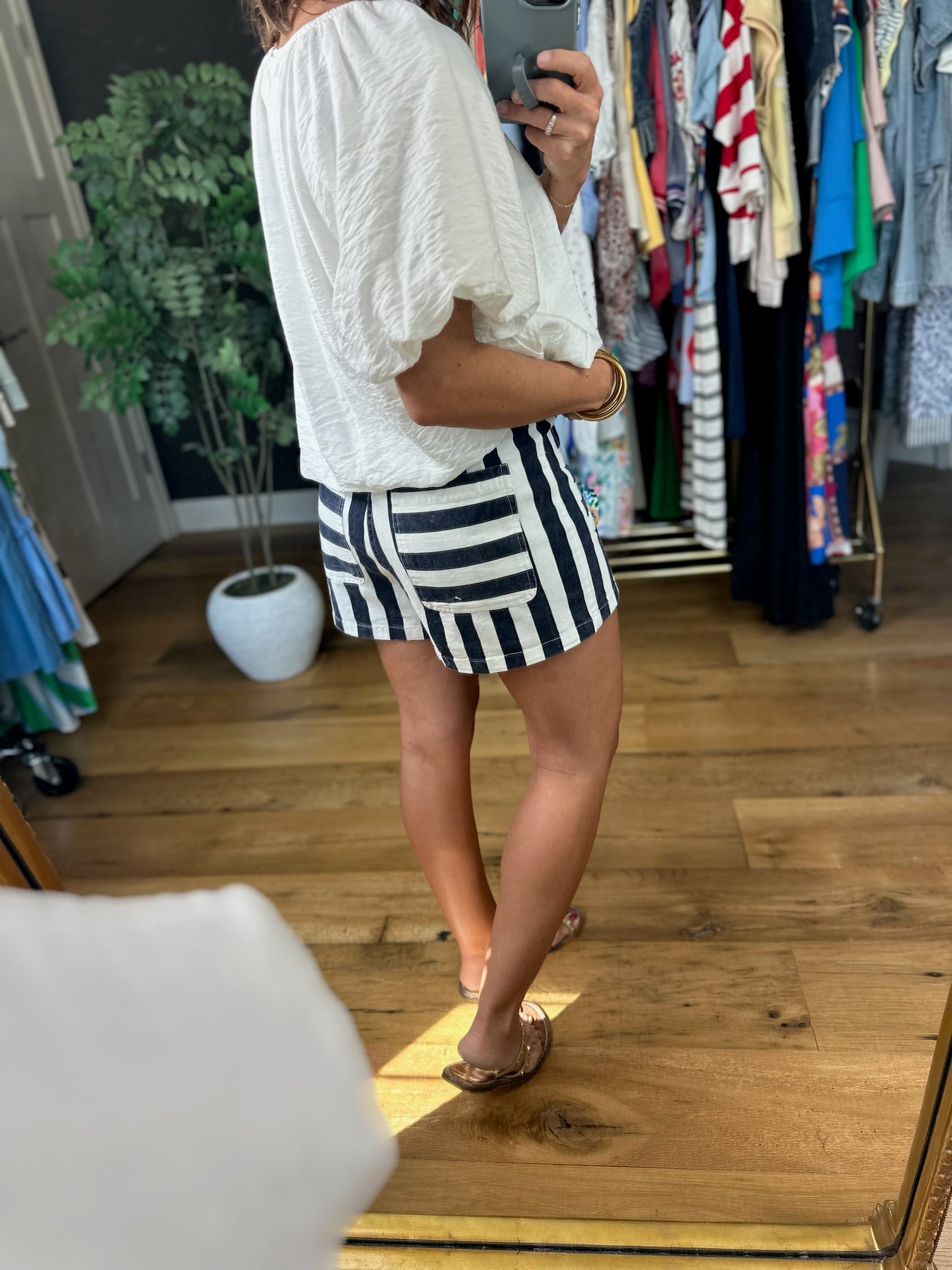 The Merrit Combo Stripe Shorts-Shorts-ee:some-Anna Kaytes Boutique, Women's Fashion Boutique in Grinnell, Iowa