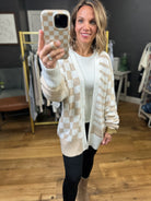 Dream Come True Checkered Cardigan - Cream/Taupe-Wishlist-Anna Kaytes Boutique, Women's Fashion Boutique in Grinnell, Iowa