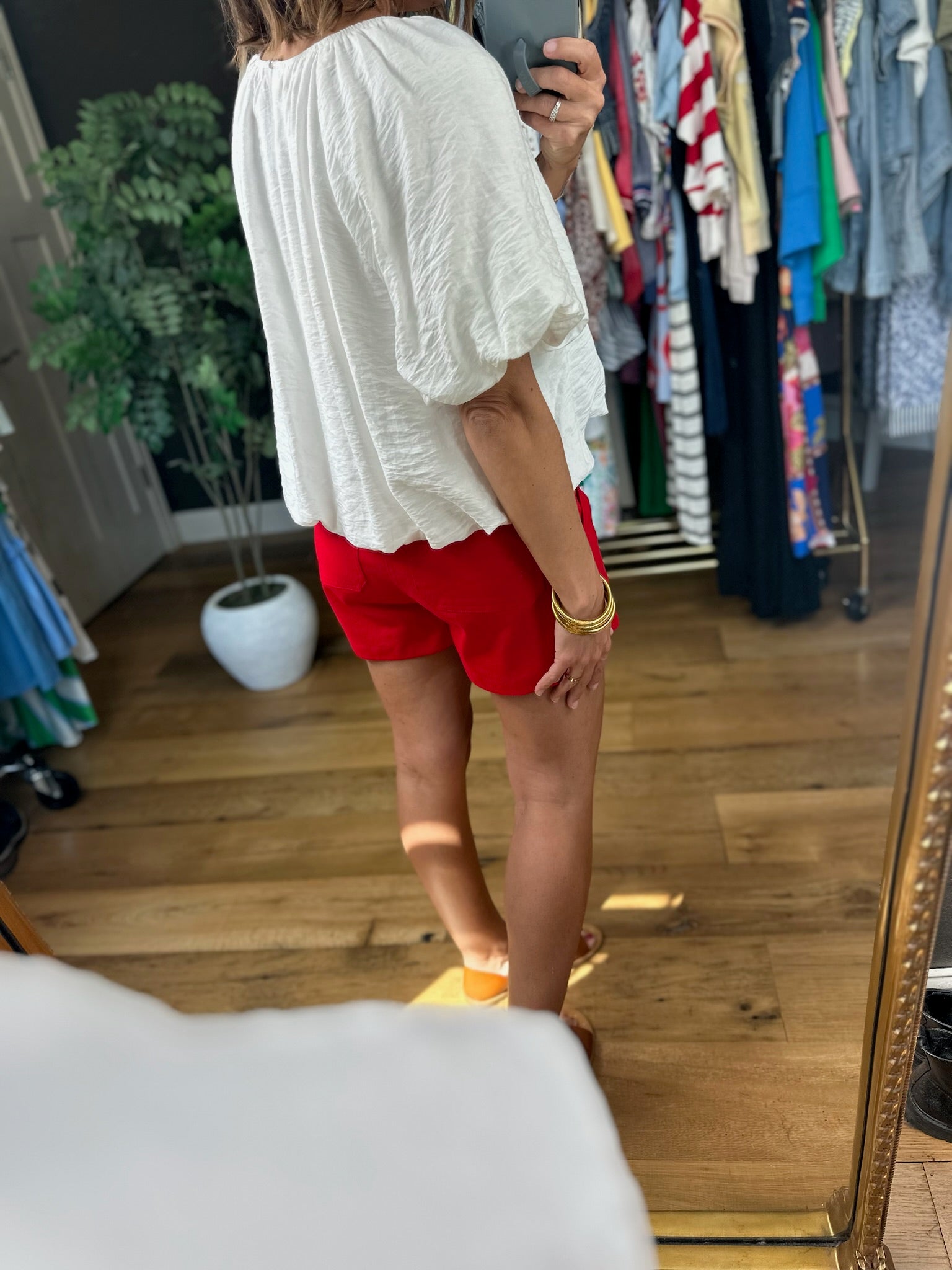 Missing Chapter Bubble-Hem Top-Short Sleeves-Entro-Anna Kaytes Boutique, Women's Fashion Boutique in Grinnell, Iowa
