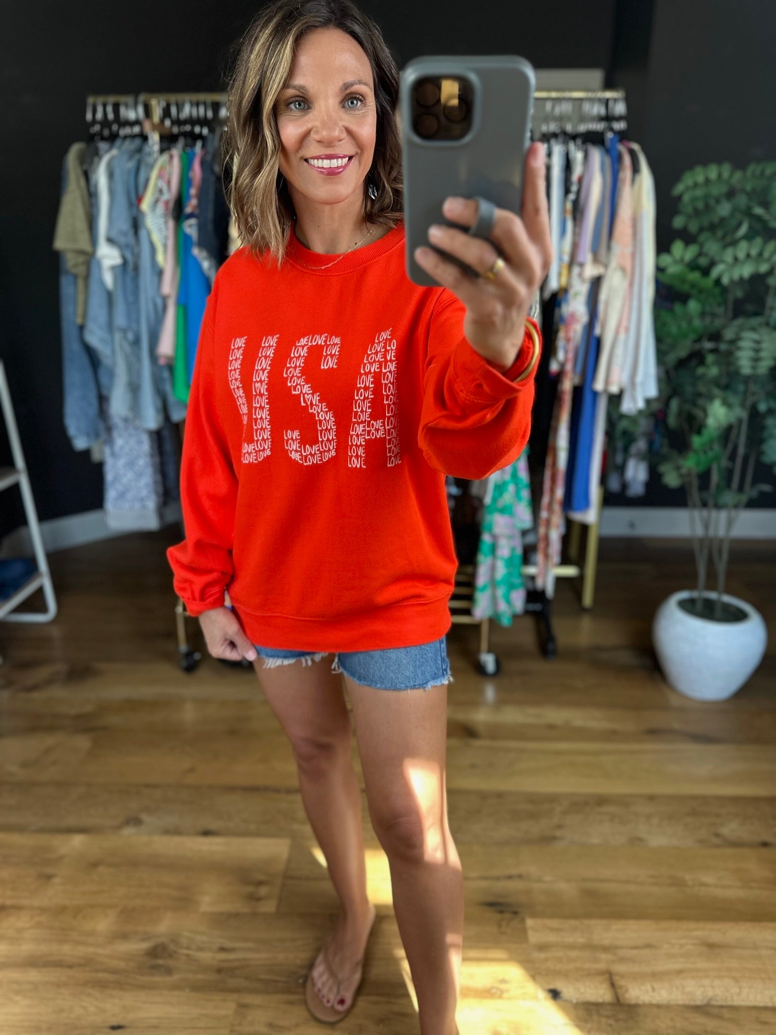 Z Supply Love USA Sweatshirt-Sweaters-Z Supply-Anna Kaytes Boutique, Women's Fashion Boutique in Grinnell, Iowa