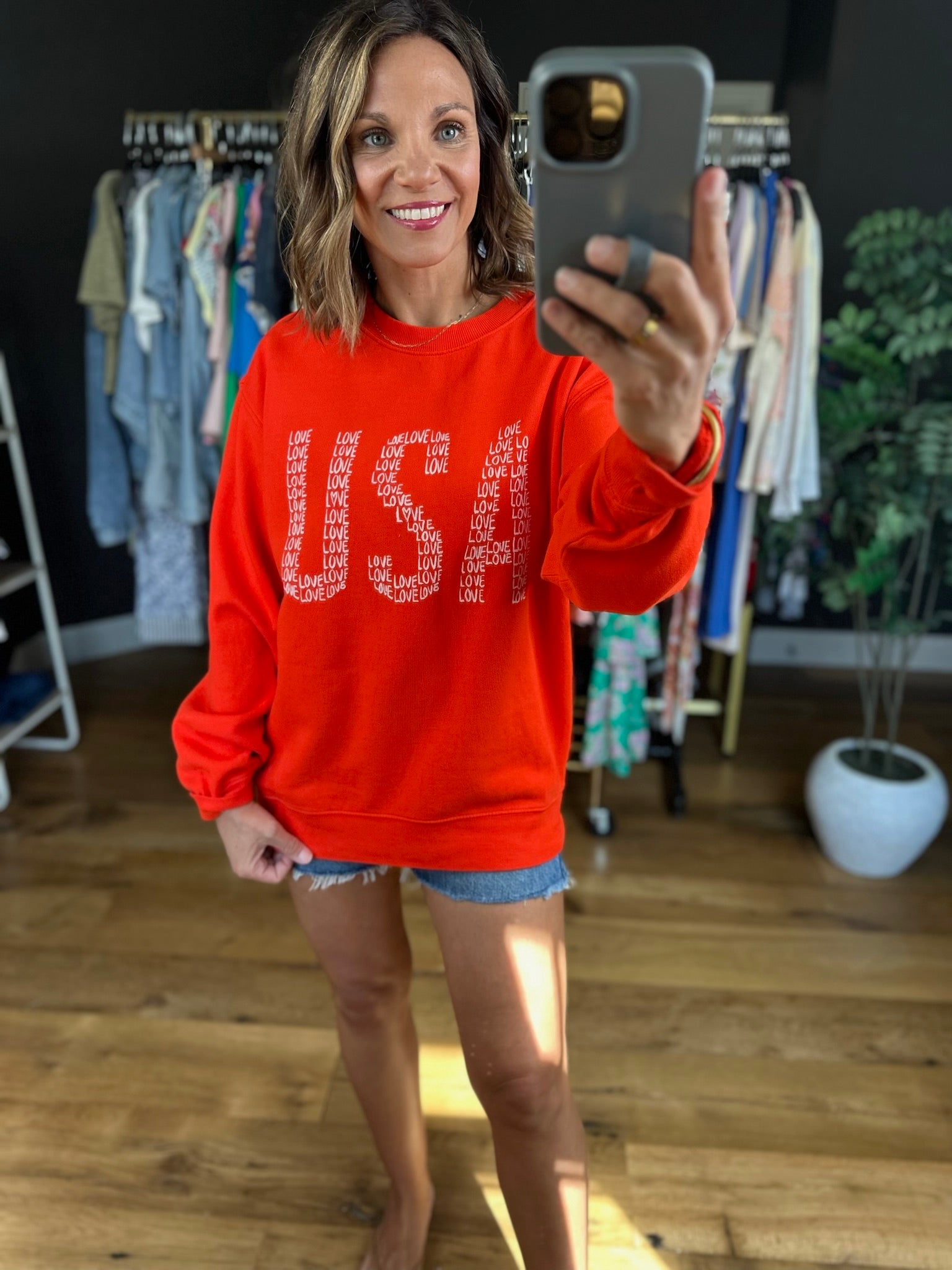 Z Supply Love USA Sweatshirt-Sweaters-Z Supply-Anna Kaytes Boutique, Women's Fashion Boutique in Grinnell, Iowa