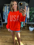 Z Supply Love USA Sweatshirt-Sweaters-Z Supply-Anna Kaytes Boutique, Women's Fashion Boutique in Grinnell, Iowa