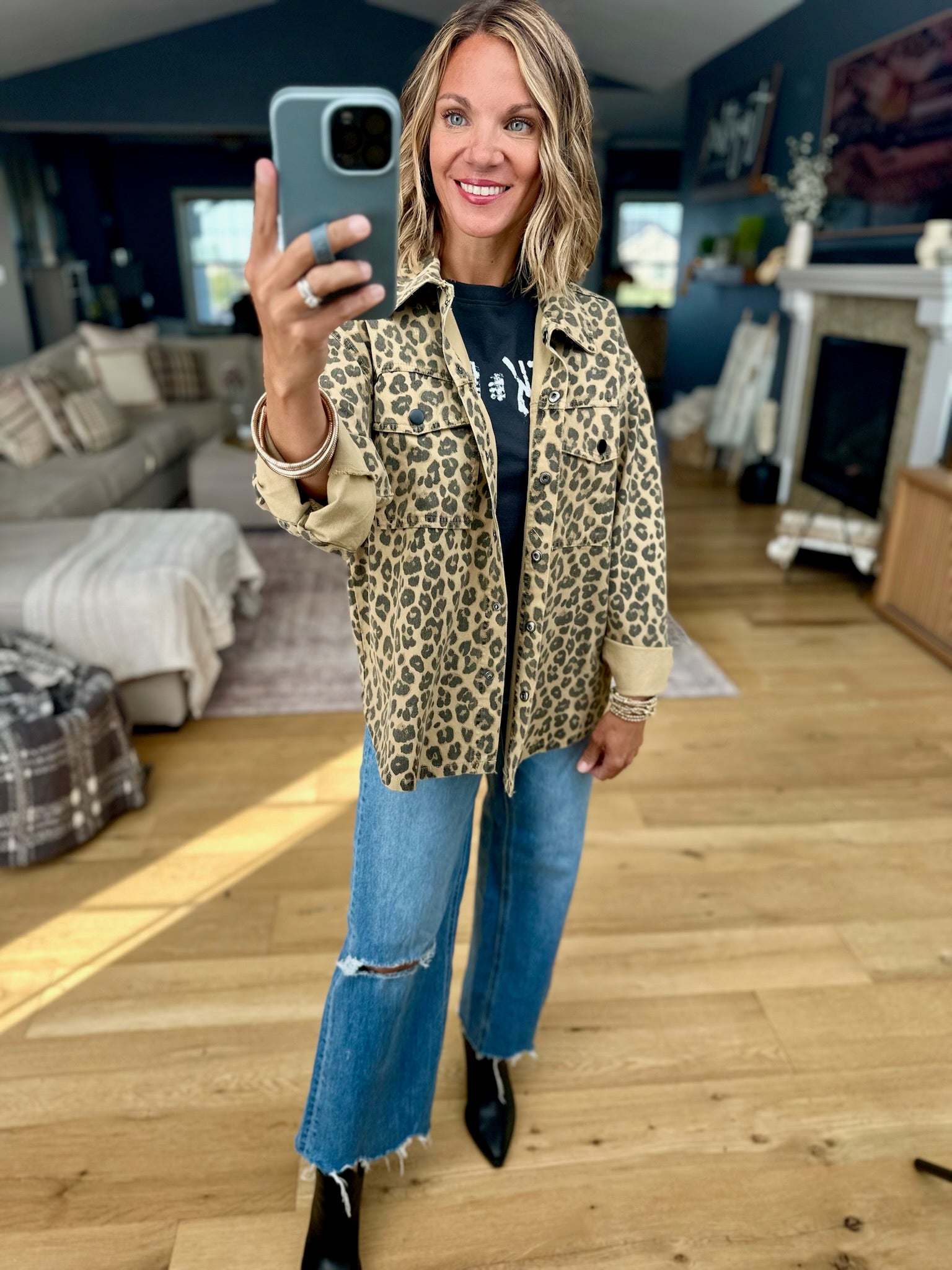 **Wild At Heart Leopard Print Jacket-Blu Pepper-Anna Kaytes Boutique, Women's Fashion Boutique in Grinnell, Iowa
