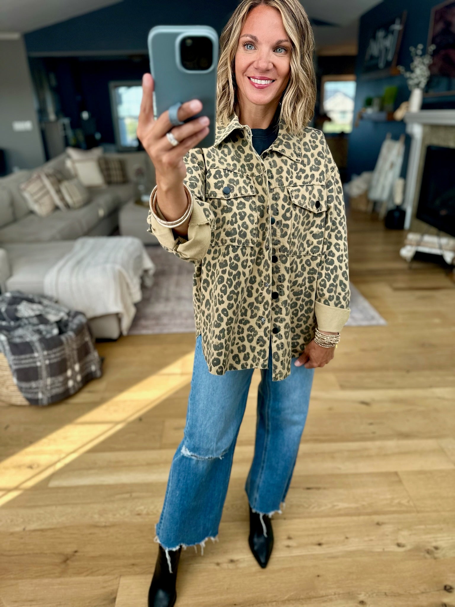 **Wild At Heart Leopard Print Jacket-Blu Pepper-Anna Kaytes Boutique, Women's Fashion Boutique in Grinnell, Iowa