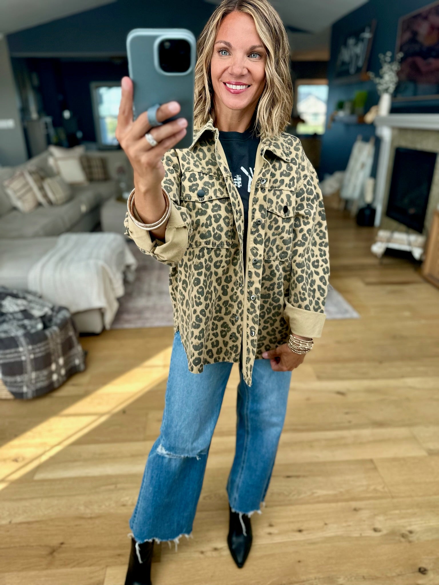 Wild At Heart Leopard Print Jacket-Blu Pepper-Anna Kaytes Boutique, Women's Fashion Boutique in Grinnell, Iowa