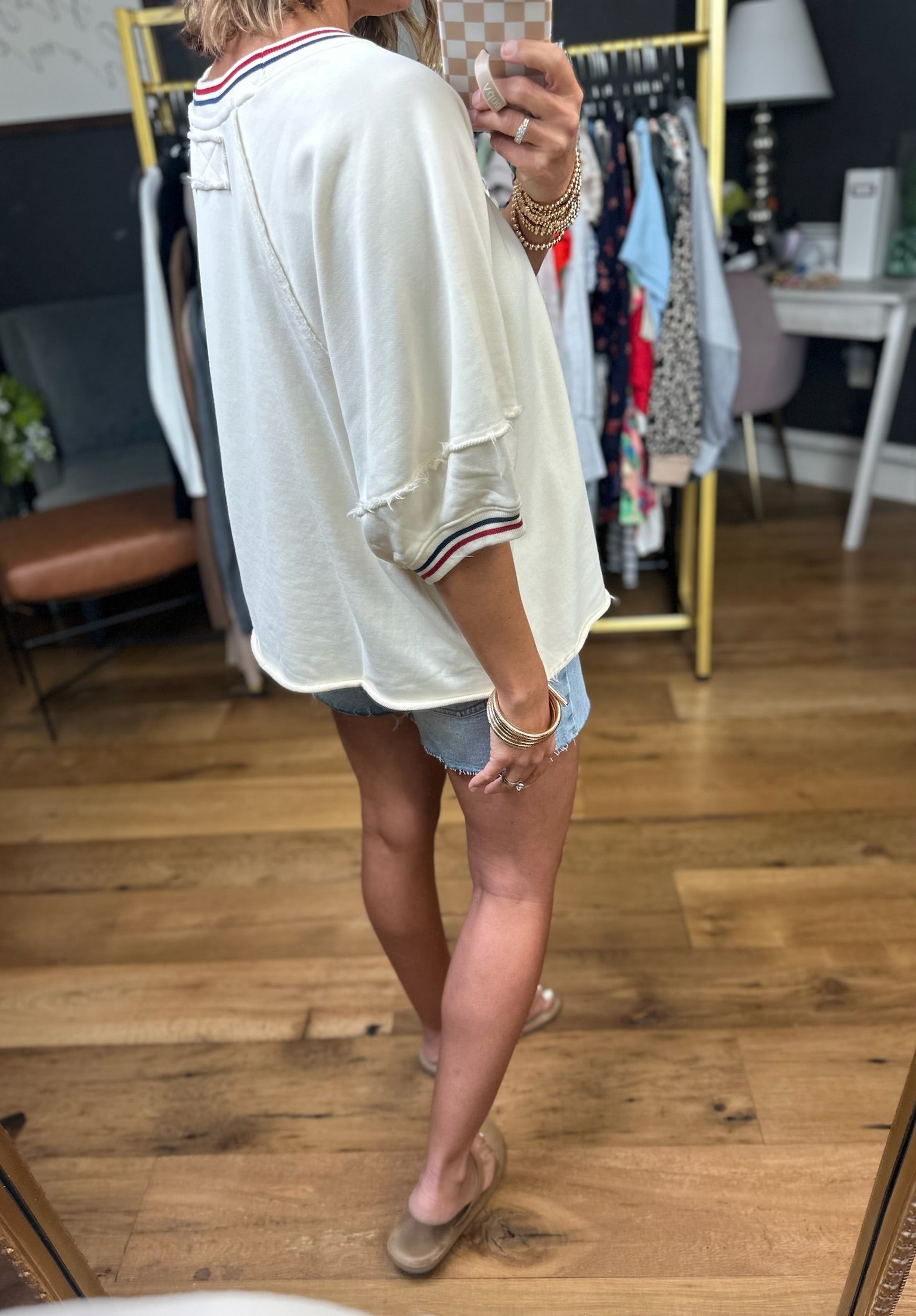 Handle On You Trim-Detail Top - Cream-Bucketlist-Anna Kaytes Boutique, Women's Fashion Boutique in Grinnell, Iowa