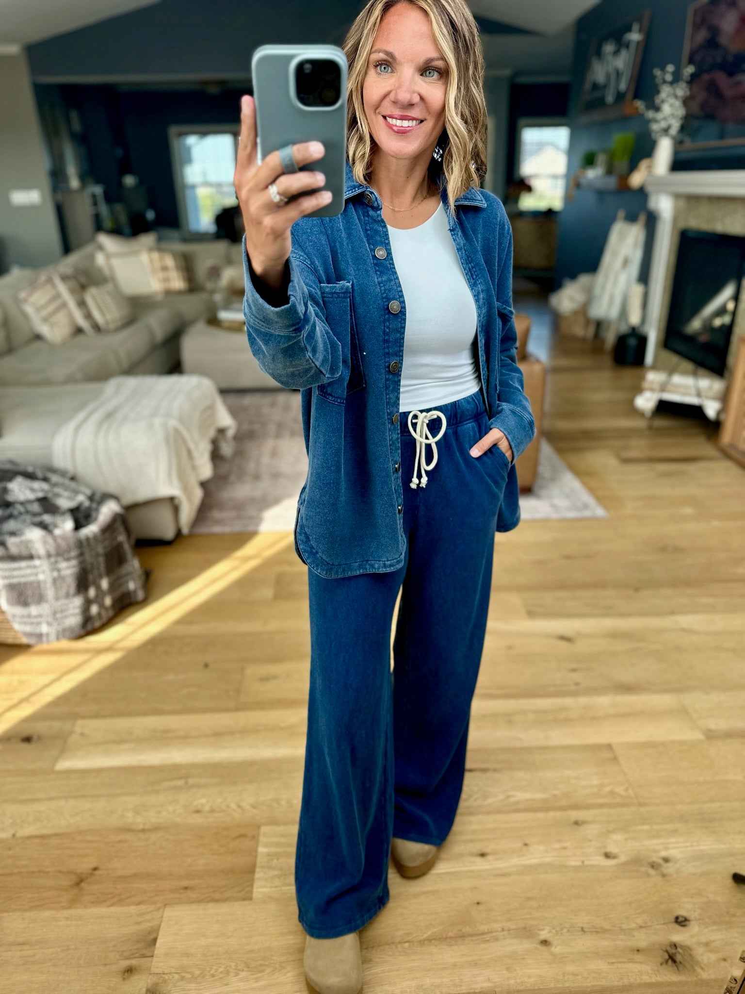 Z Supply Hunter Knit Denim Pant-Z Supply-Anna Kaytes Boutique, Women's Fashion Boutique in Grinnell, Iowa