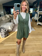 Start With Fall Tie-Front Romper-Wishlist-Anna Kaytes Boutique, Women's Fashion Boutique in Grinnell, Iowa