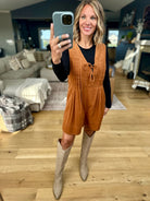 Start With Fall Tie-Front Romper-Wishlist-Anna Kaytes Boutique, Women's Fashion Boutique in Grinnell, Iowa