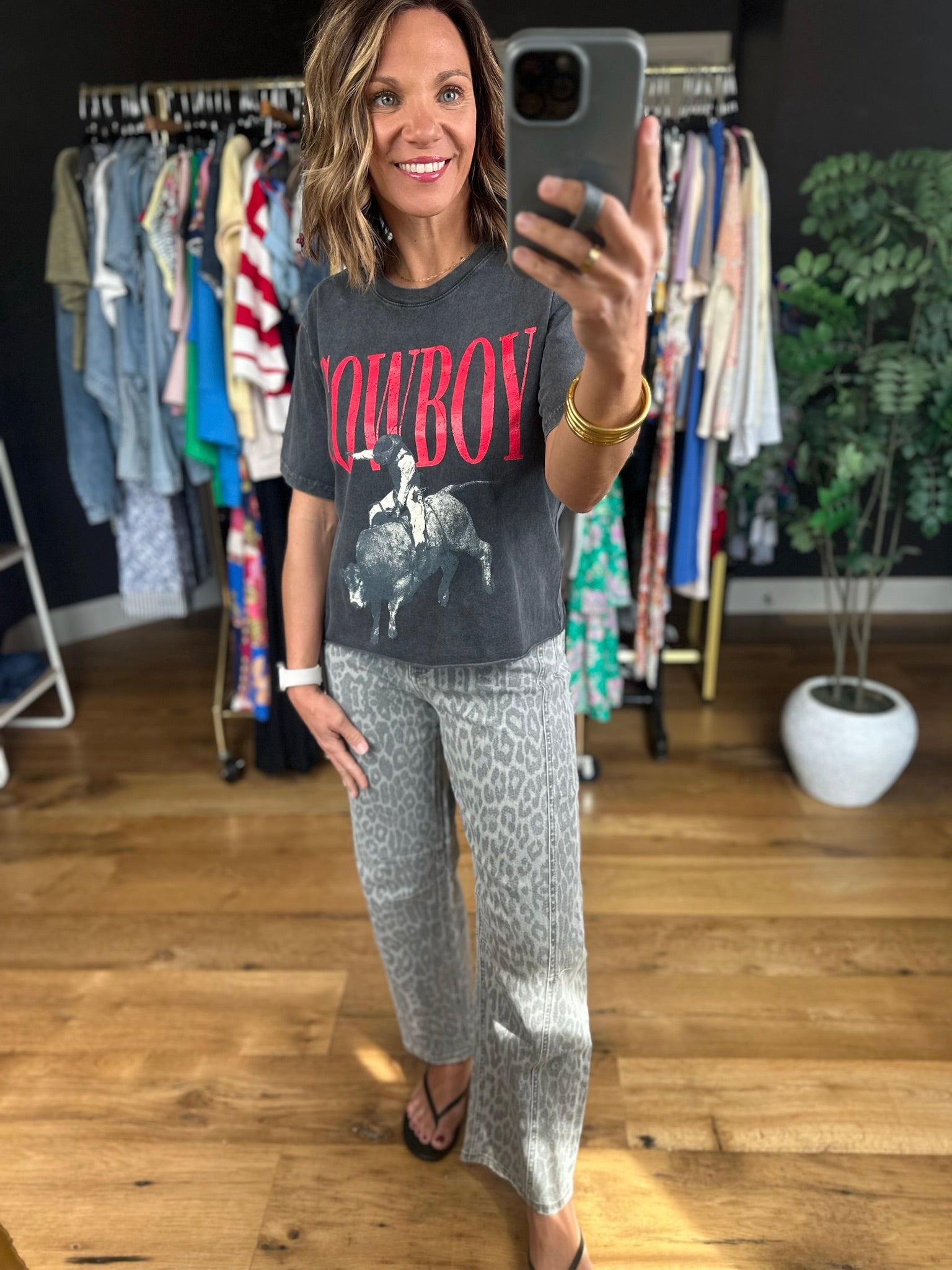 COWBOY Graphic Tee-Short Sleeves-Zutter-Anna Kaytes Boutique, Women's Fashion Boutique in Grinnell, Iowa
