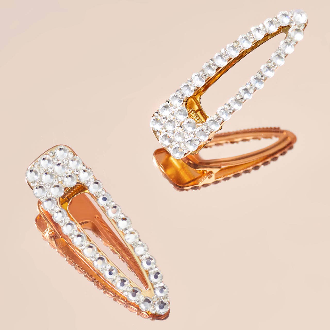 Metal Rhinestone Large Open Shape Hair Clip 1pc - Gold-KITSCH-Anna Kaytes Boutique, Women's Fashion Boutique in Grinnell, Iowa