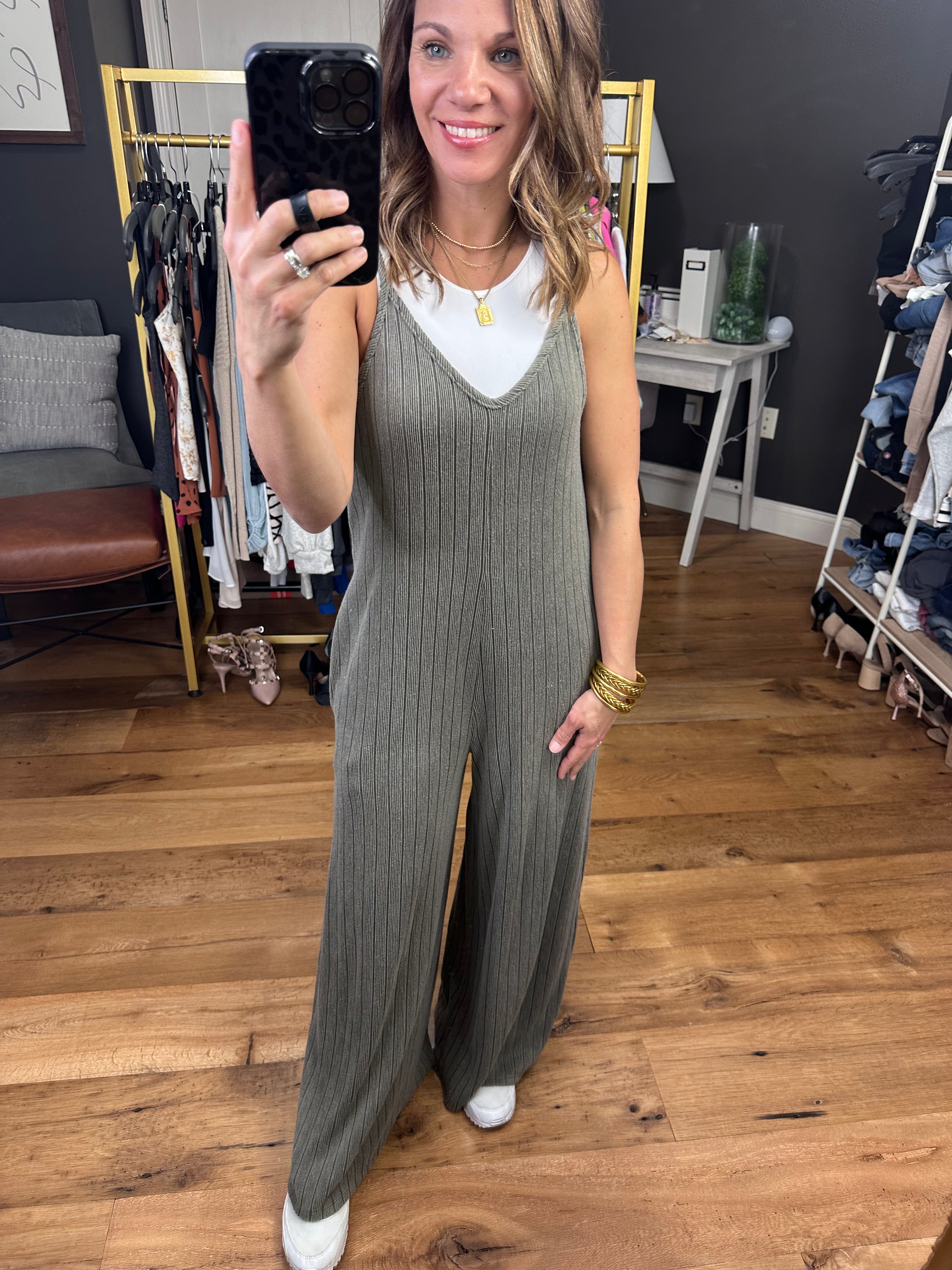 Ribbed hot sale knit jumpsuit