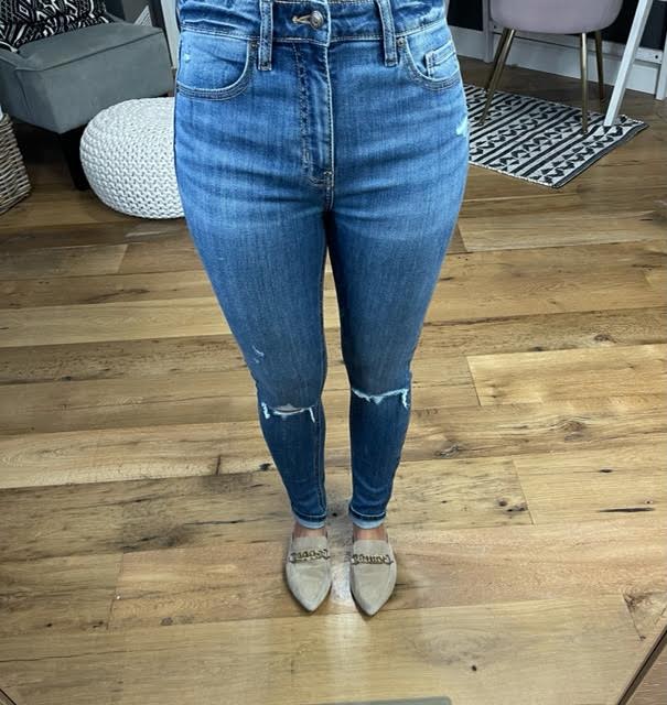 My Best Fit High Rise Skinny Ankle Jean-Jeans-Eunina E62044BUZ-Anna Kaytes Boutique, Women's Fashion Boutique in Grinnell, Iowa