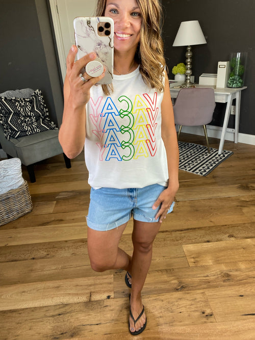 VACAY Scoop Hem Tank - Off White-Fantastic Fawn KT91987-19-Anna Kaytes Boutique, Women's Fashion Boutique in Grinnell, Iowa