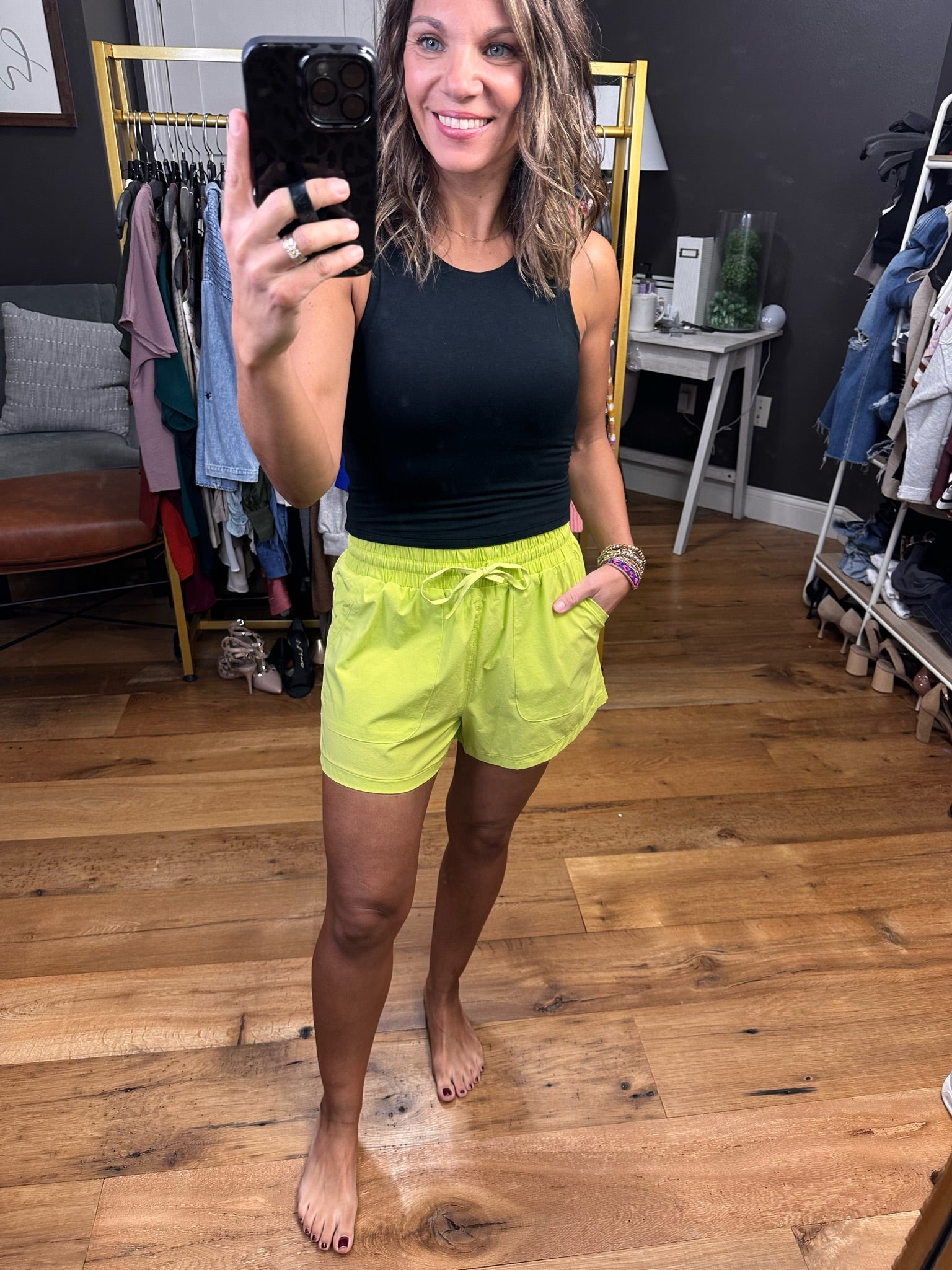 Everyday Summer Pocket Short With Elastic Waist Detail - Multiple Options-Shorts-Mono B-Anna Kaytes Boutique, Women's Fashion Boutique in Grinnell, Iowa