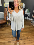 Save The Day Ribbed V-Neck Longsleeve - Multiple Options-Staccato 17478Q-Anna Kaytes Boutique, Women's Fashion Boutique in Grinnell, Iowa