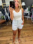 Walk My Way High-Waisted Striped Short - Multiple Options-Shorts-Entro P17565-Anna Kaytes Boutique, Women's Fashion Boutique in Grinnell, Iowa