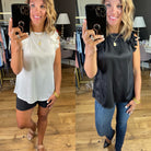 Meet Me At Midnight Statement Sleeve Top - Multiple Options-Short Sleeves-Jodifl B8490-Anna Kaytes Boutique, Women's Fashion Boutique in Grinnell, Iowa