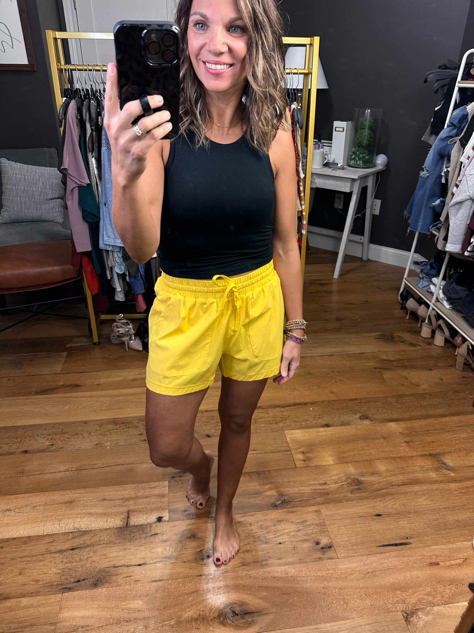 Everyday Summer Pocket Short With Elastic Waist Detail - Multiple Options-Shorts-Mono B-Anna Kaytes Boutique, Women's Fashion Boutique in Grinnell, Iowa