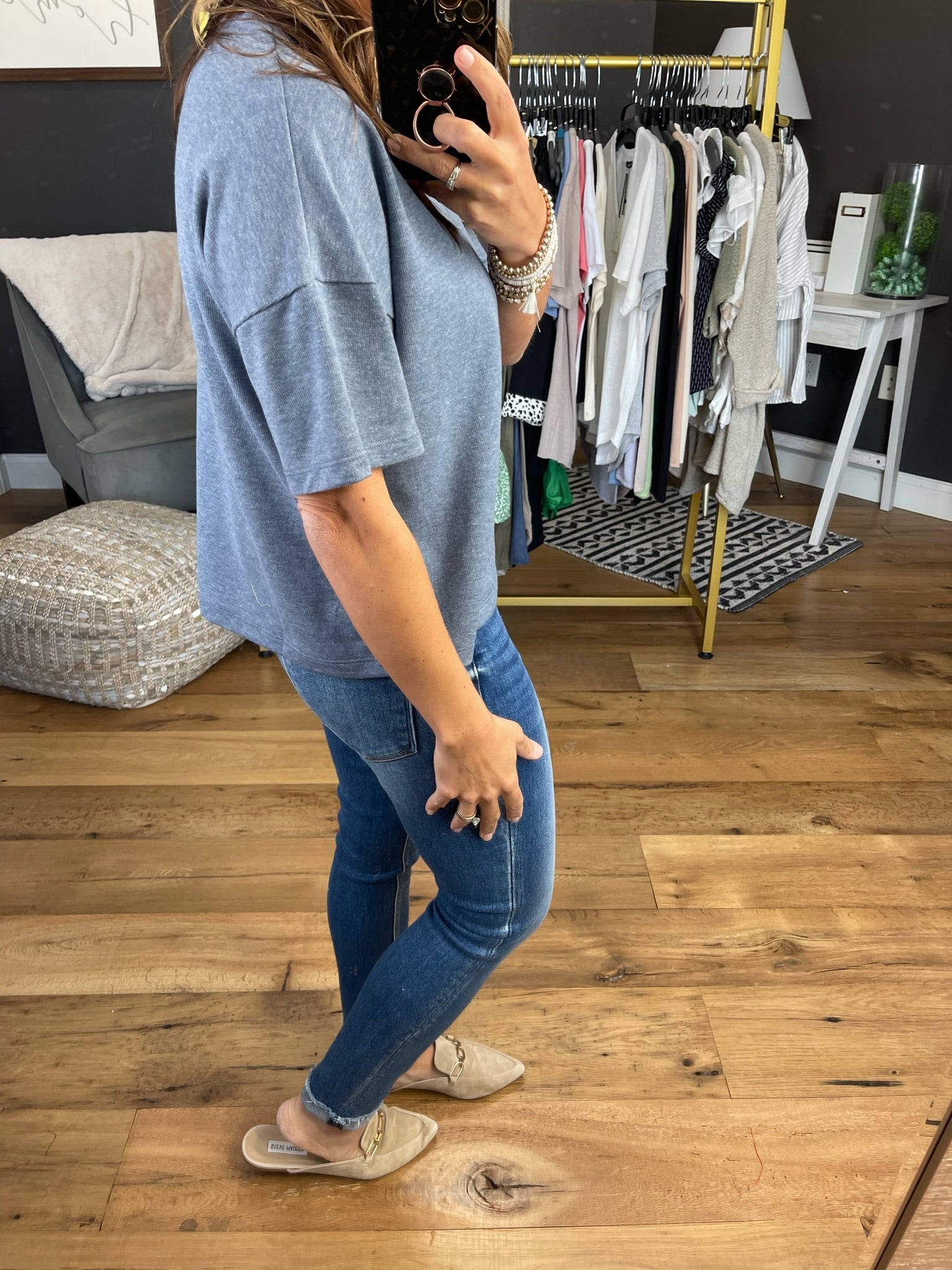 Saying Something Raw Hem Heathered Tee - Multiple Options-Short Sleeves-Wishlist WL20-4703-Anna Kaytes Boutique, Women's Fashion Boutique in Grinnell, Iowa