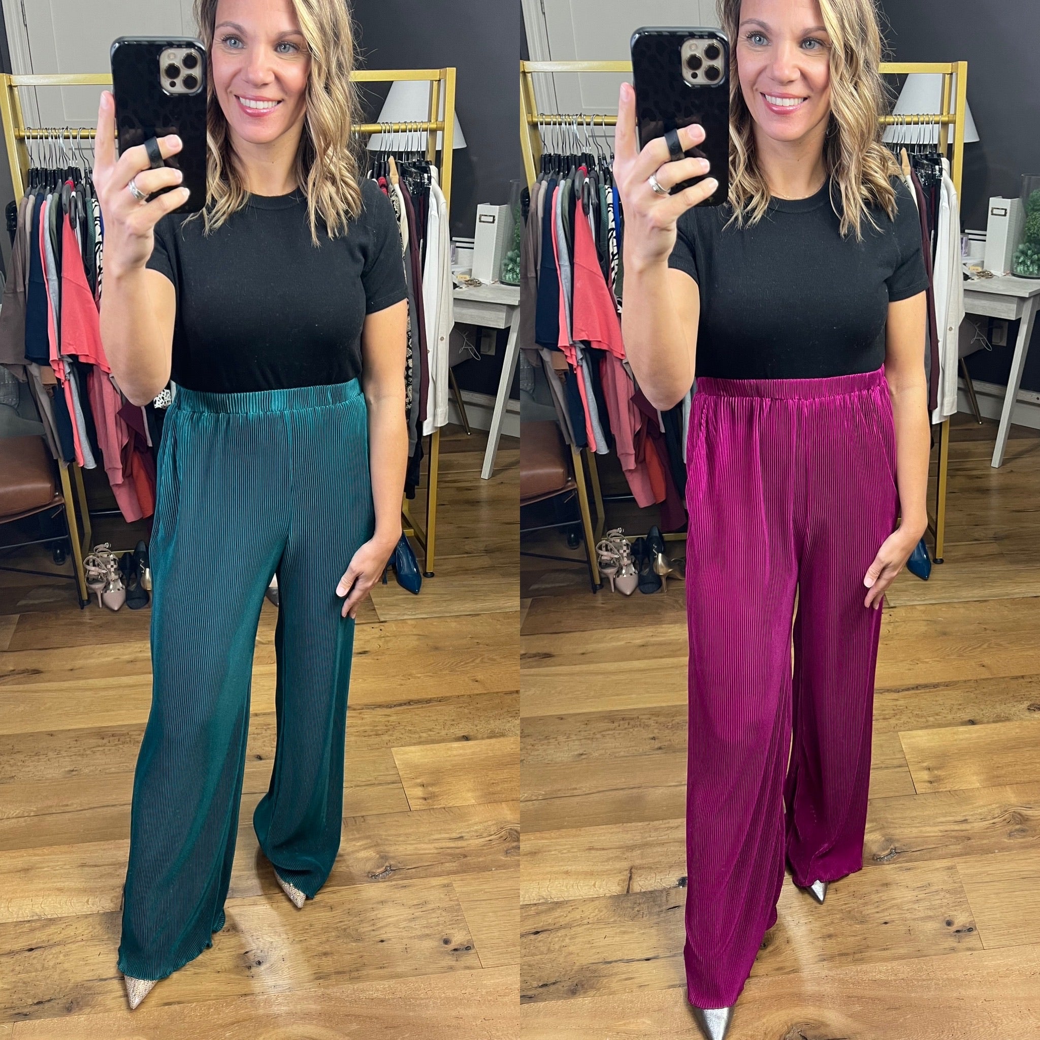 Right This Way Corded Wide Leg Pant - Multiple Options-Pants-She & Sky SY2689-Anna Kaytes Boutique, Women's Fashion Boutique in Grinnell, Iowa