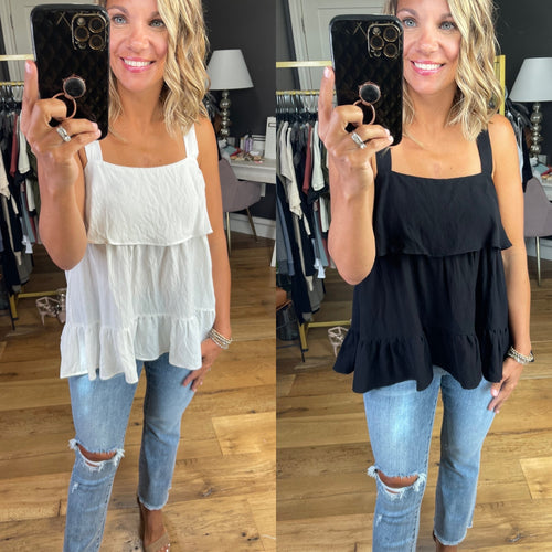 Go Along With It Tiered Top - Multiple Options-Entro T17474-Anna Kaytes Boutique, Women's Fashion Boutique in Grinnell, Iowa