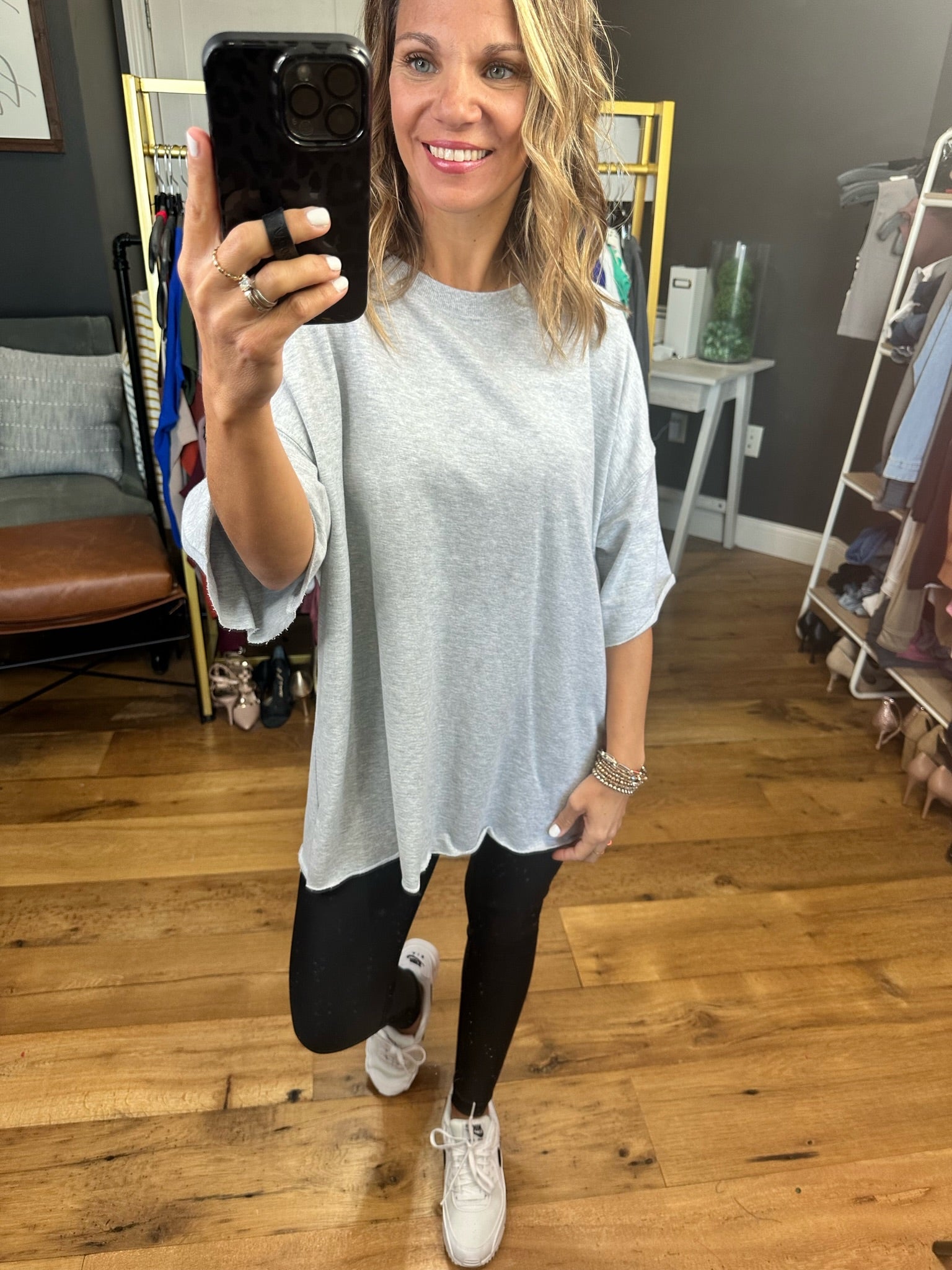 The Haiden Raw Hem Oversized Tee - Multiple Options-Short Sleeves-Zenana IT-39022-Anna Kaytes Boutique, Women's Fashion Boutique in Grinnell, Iowa