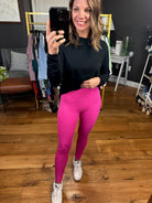 The Sierra High-Waisted Leggings - Hot Pink-Leggings-Mono B APH-B0915-Anna Kaytes Boutique, Women's Fashion Boutique in Grinnell, Iowa