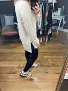 More Than You Know Longsleeve Top With Side-Slit Detail - Multiple Options-Long Sleeves-Mono B-Anna Kaytes Boutique, Women's Fashion Boutique in Grinnell, Iowa