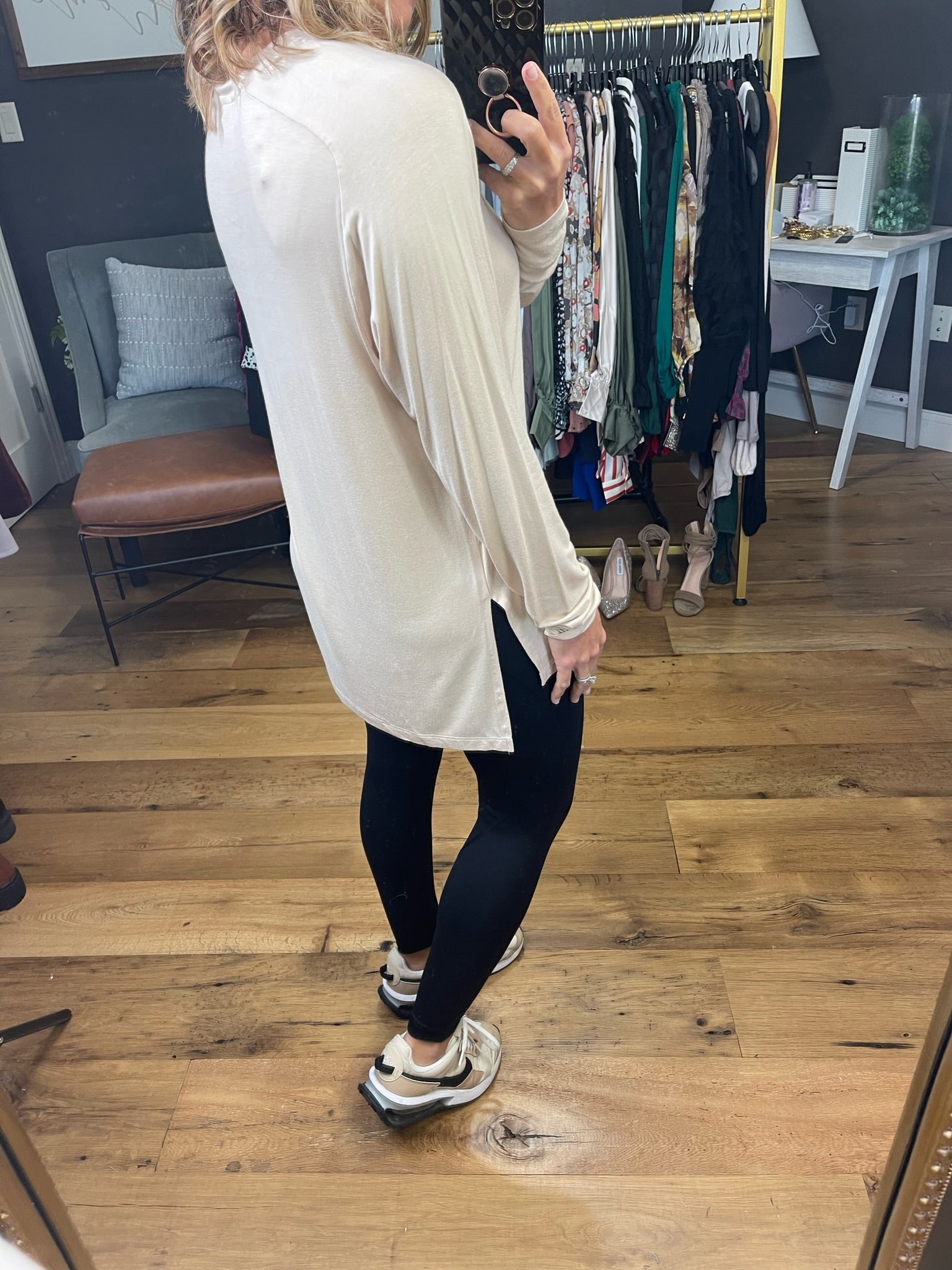 More Than You Know Longsleeve Top With Side-Slit Detail - Multiple Options-Long Sleeves-Mono B-Anna Kaytes Boutique, Women's Fashion Boutique in Grinnell, Iowa