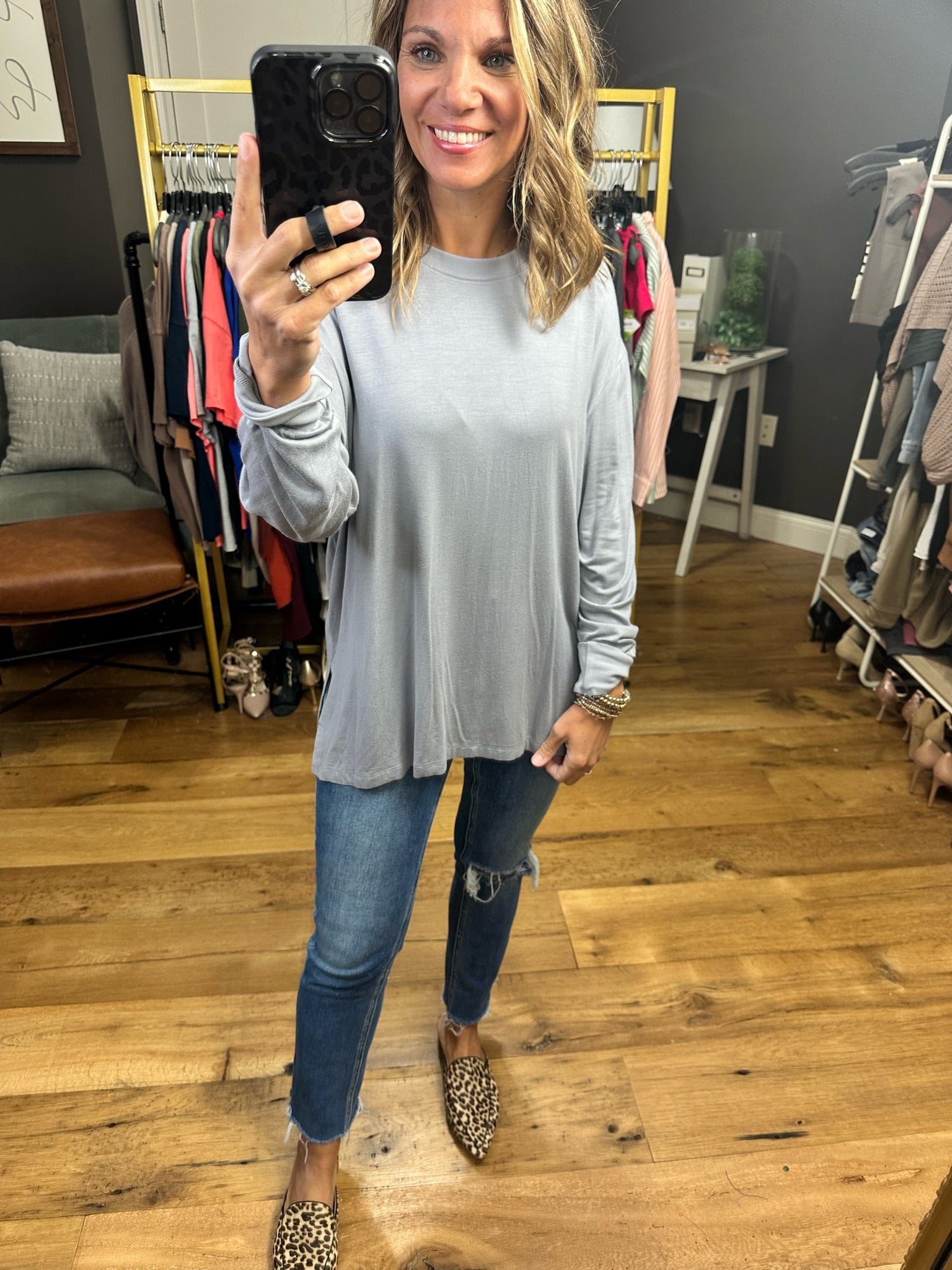 Take It Away Flowy Longsleeve Top - Multiple Options-Long Sleeves-Wishlist WL22-6673-Anna Kaytes Boutique, Women's Fashion Boutique in Grinnell, Iowa