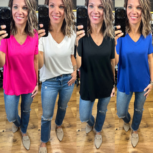 The Mia V-Neck Top - Multiple Options
