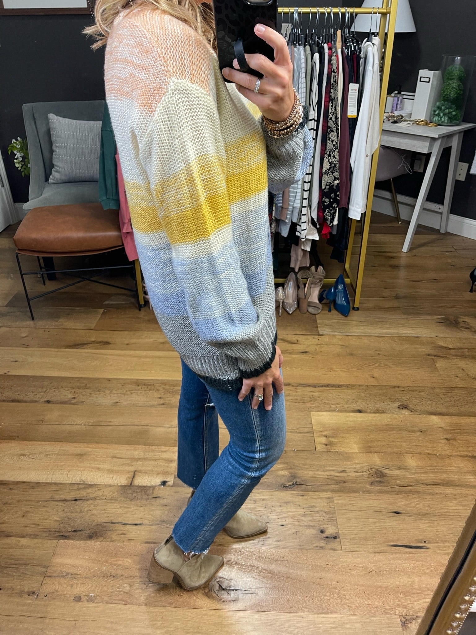 No Problem Knit Striped Sweater - Multiple Options-Sweaters-Be Cool 62416-Anna Kaytes Boutique, Women's Fashion Boutique in Grinnell, Iowa