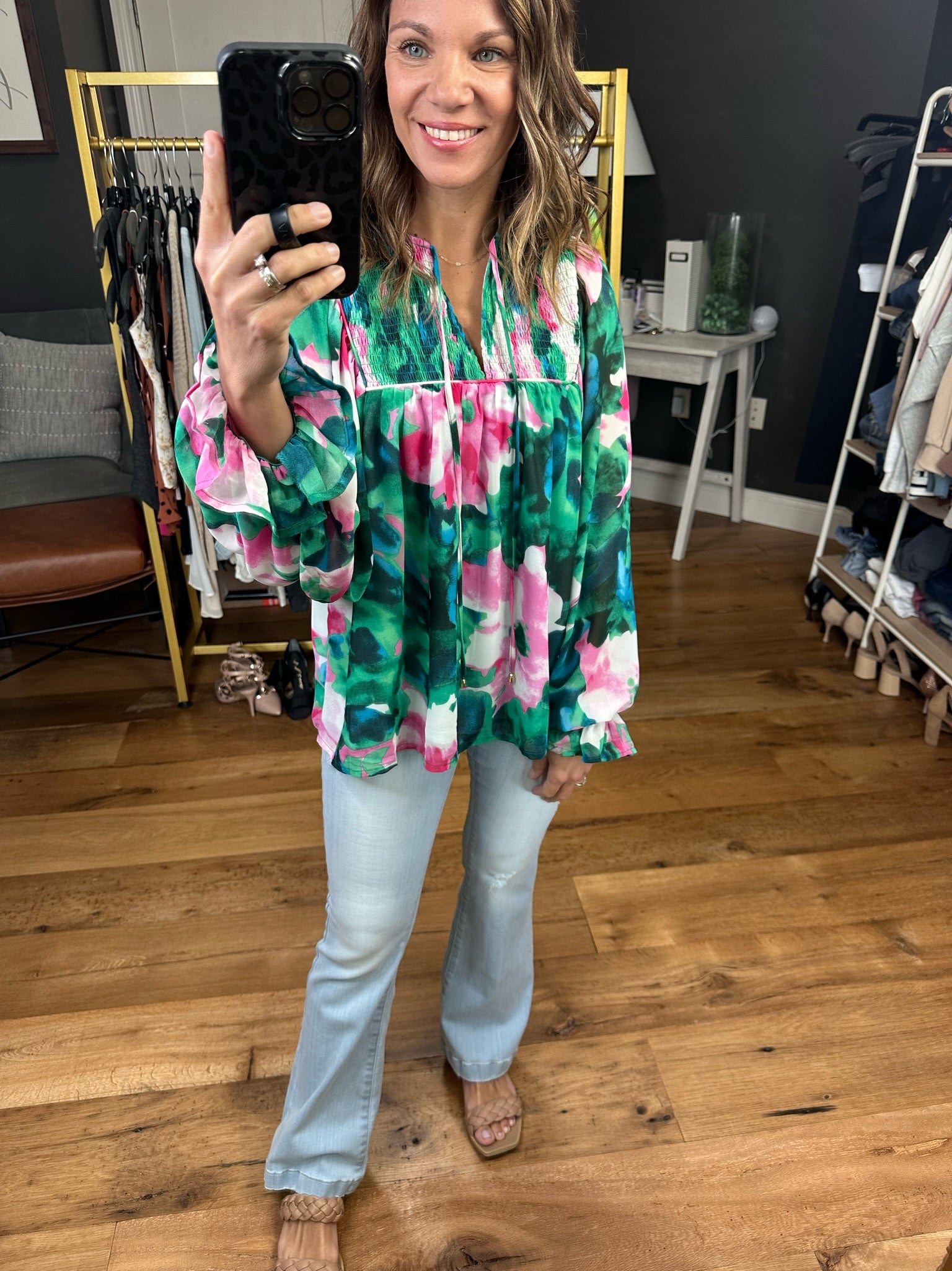 Known It All Along Floral Blouse - Green