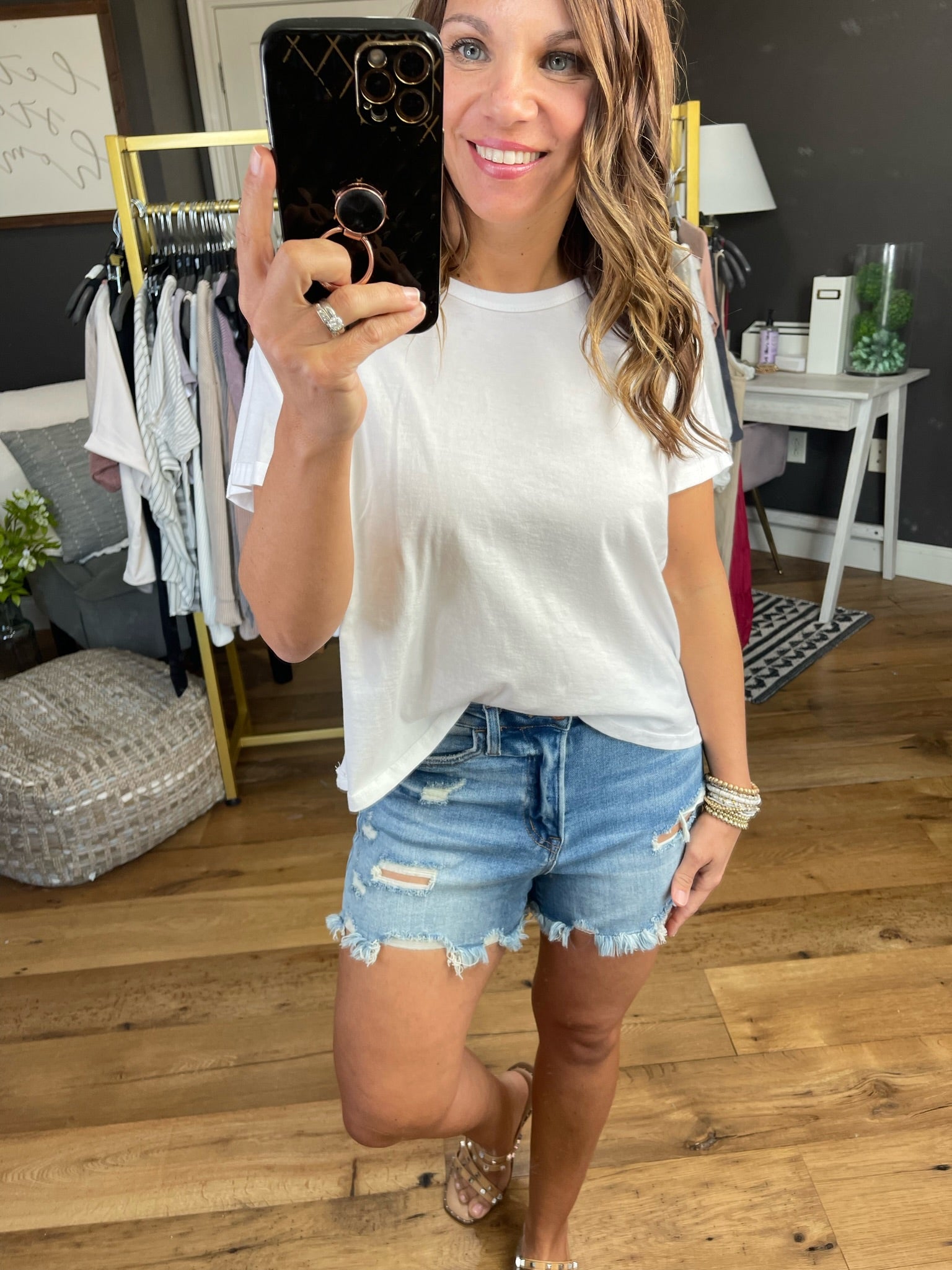 The Taylor Boxy Crop Crew Tee - Multiple Options-Short Sleeves-Wasabi & Mint WMT2538-Anna Kaytes Boutique, Women's Fashion Boutique in Grinnell, Iowa