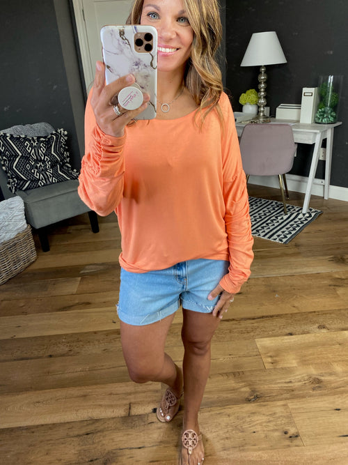 Hello Beautiful Wide-Neck Dolman Sleeve Top With Ruching Sleeve Detail - Multiple Options-Fantastic Fawn KT22324-01-Anna Kaytes Boutique, Women's Fashion Boutique in Grinnell, Iowa