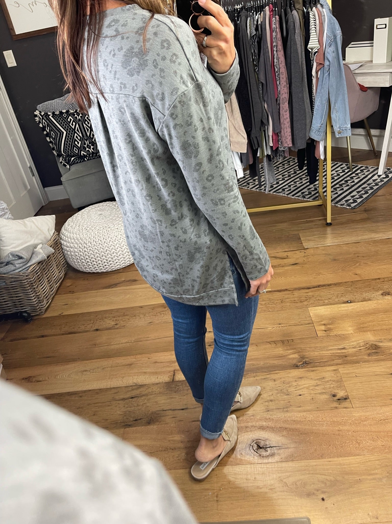 The Naomi Leopard Print Longsleeve With Side Slit Detail - Multiple Options-Long Sleeves-Be Cool B1033-Anna Kaytes Boutique, Women's Fashion Boutique in Grinnell, Iowa