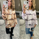 Perfect Timing Tie Dye Crew - Multiple Options-Long Sleeves-bibi bt1875-04-Anna Kaytes Boutique, Women's Fashion Boutique in Grinnell, Iowa