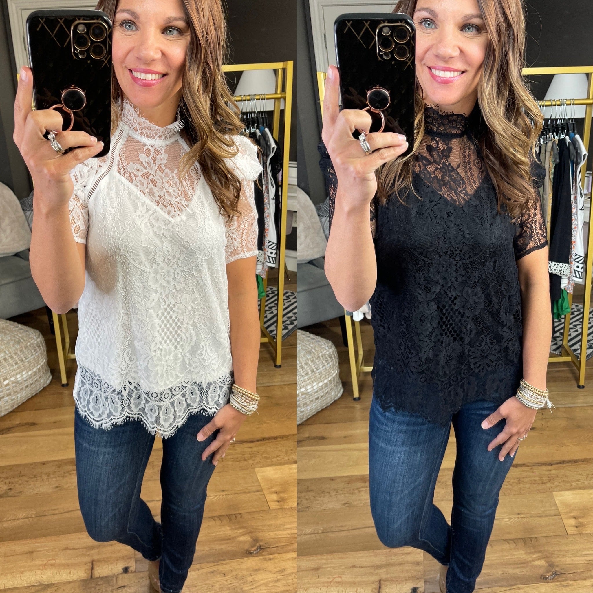 After Hours Lace Detail Top - Multiple Options