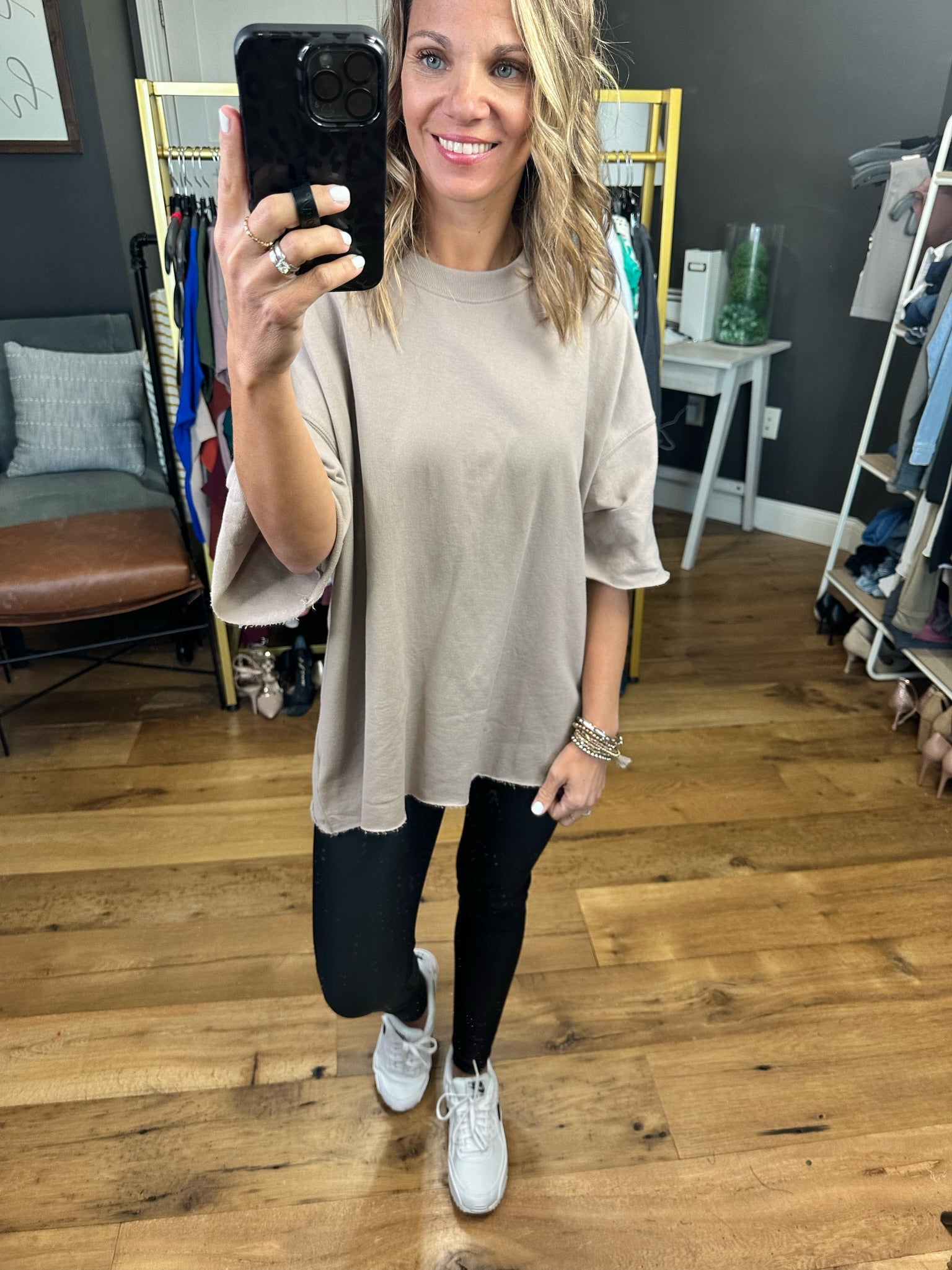 The Haiden Raw Hem Oversized Tee - Multiple Options-Short Sleeves-Zenana IT-39022-Anna Kaytes Boutique, Women's Fashion Boutique in Grinnell, Iowa