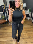 All The Same Double Lined Mockneck Bodysuit - Black-Bodysuits-Dress Forum FT7388-Anna Kaytes Boutique, Women's Fashion Boutique in Grinnell, Iowa