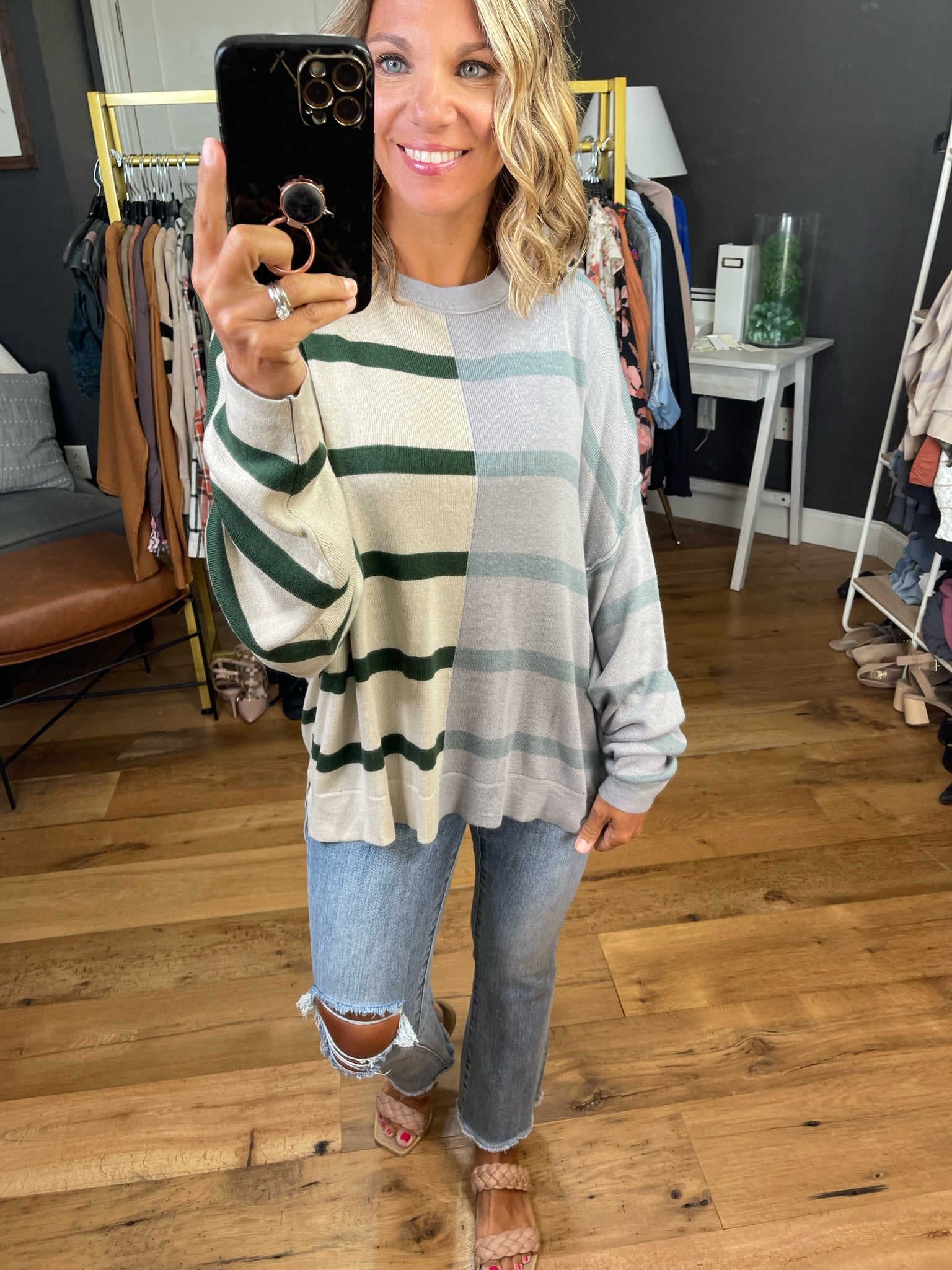 Here To Tell You Striped Contrasting Sweater - Multiple Options-Wishlist-Anna Kaytes Boutique, Women's Fashion Boutique in Grinnell, Iowa