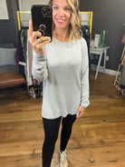 More Than You Know Longsleeve Top With Side-Slit Detail - Multiple Options-Long Sleeves-Mono B-Anna Kaytes Boutique, Women's Fashion Boutique in Grinnell, Iowa