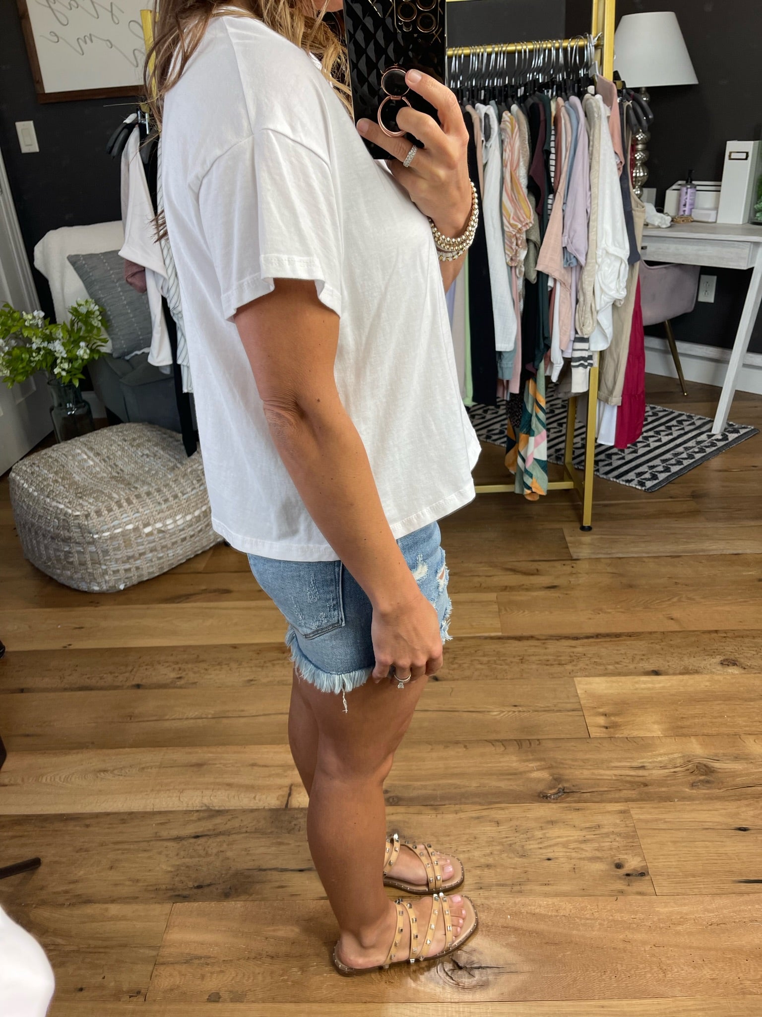 The Taylor Boxy Crop Crew Tee - Multiple Options-Short Sleeves-Wasabi & Mint WMT2538-Anna Kaytes Boutique, Women's Fashion Boutique in Grinnell, Iowa