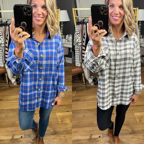 Nothing Goes Wrong Plaid Button-Down Top - Multiple Options