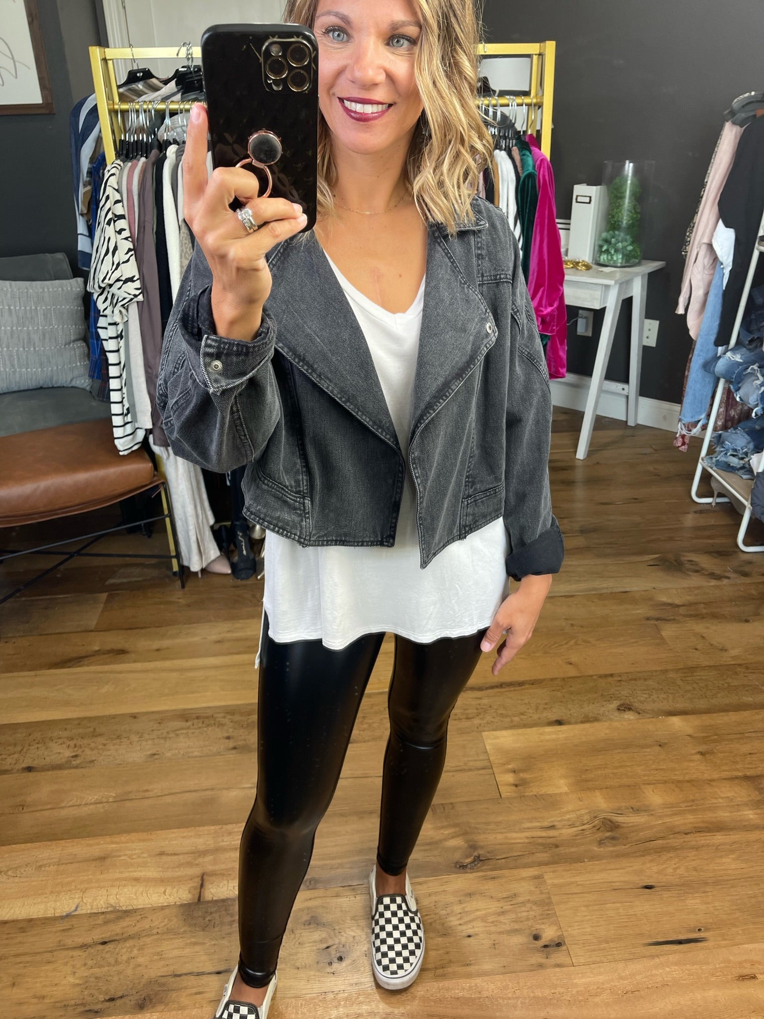 Gulch Nights Denim Swing Jacket - Multiple Options-Jackets-Entro J18777-Anna Kaytes Boutique, Women's Fashion Boutique in Grinnell, Iowa