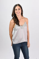 Better When I'm Dancing Grey Lace Tank-Anna Kaytes Boutique-Anna Kaytes Boutique, Women's Fashion Boutique in Grinnell, Iowa