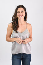 Better When I'm Dancing Grey Lace Tank-Anna Kaytes Boutique-Anna Kaytes Boutique, Women's Fashion Boutique in Grinnell, Iowa