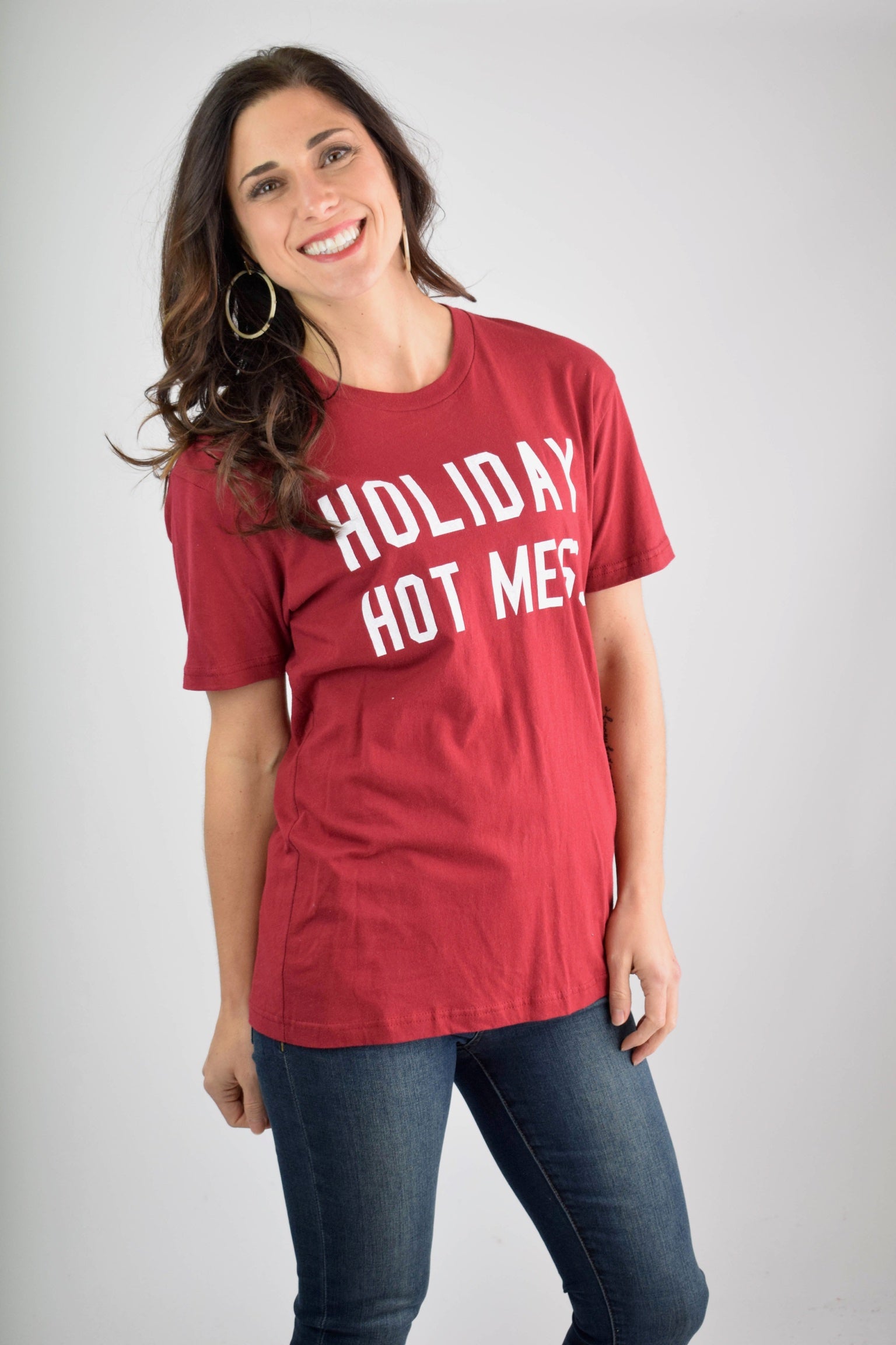 Holiday Hot Mess Graphic Tee-Graphic Tees-Anna Kaytes Boutique-Anna Kaytes Boutique, Women's Fashion Boutique in Grinnell, Iowa