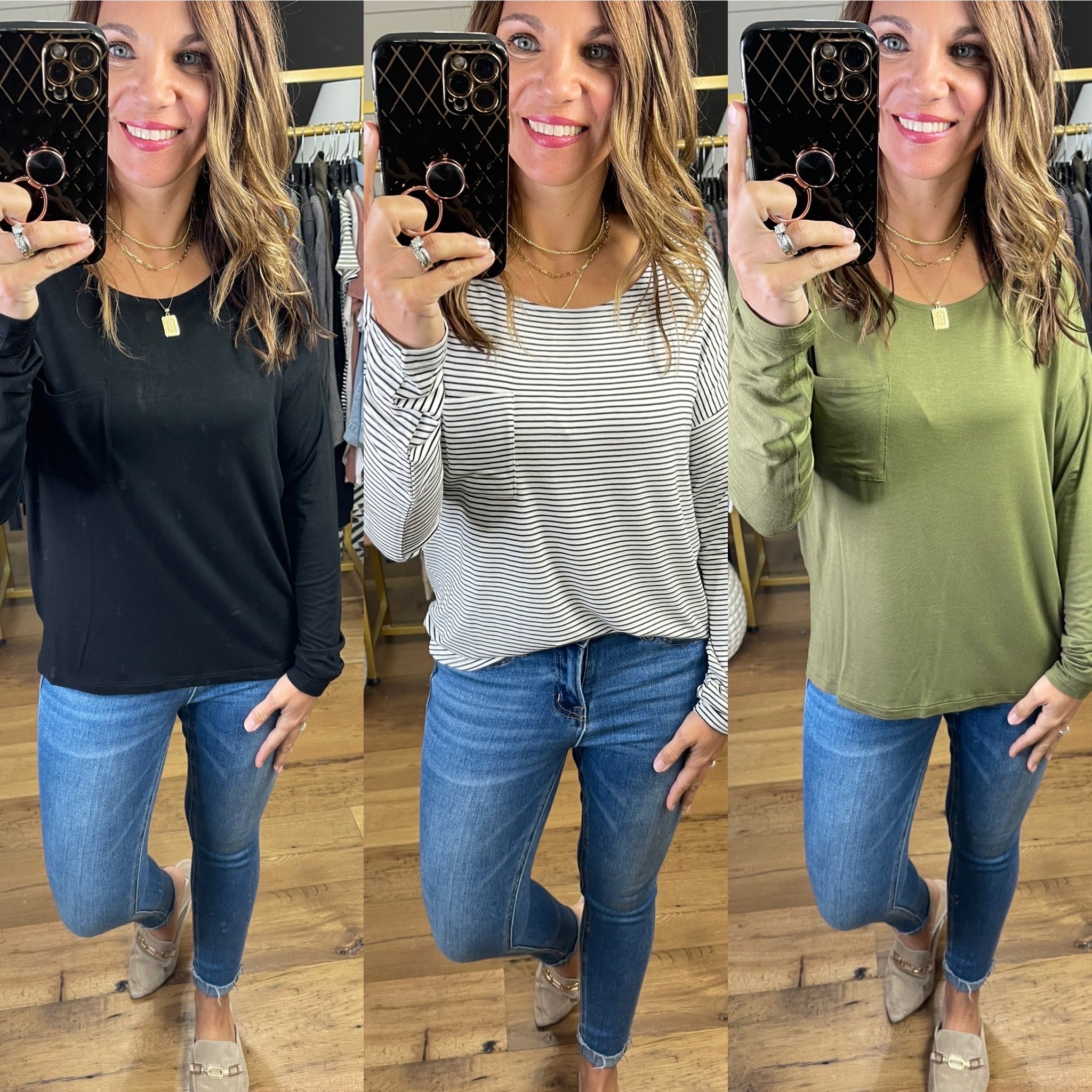 The Maylee Wide-Neck Longsleeve - Multiple Options-Long Sleeves-Double Zero DZ21G046-Anna Kaytes Boutique, Women's Fashion Boutique in Grinnell, Iowa